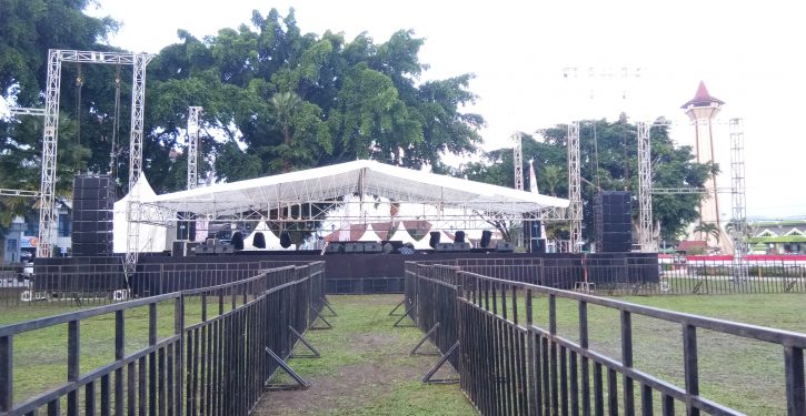 Magelang MONCER with ARMADA Band, by vendor rental event indonesia barikade.riging 9×18, FOH double deck, sarnavil