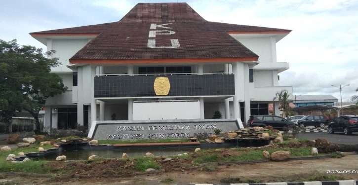 Video Mapping kantor KPU PALEMBANG, Sumatra selatan 5 mei 2024